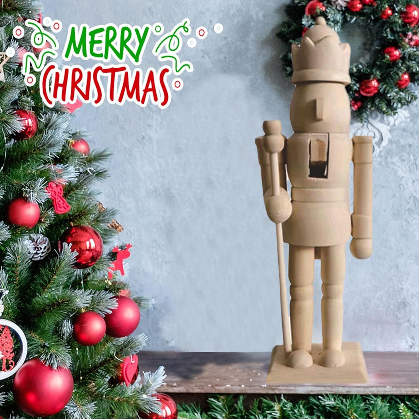 塗り絵木製くるみ割り人形兵士 未塗装木製兵士 木製くるみ割り - Nutcracker Figurine のレビューと価格