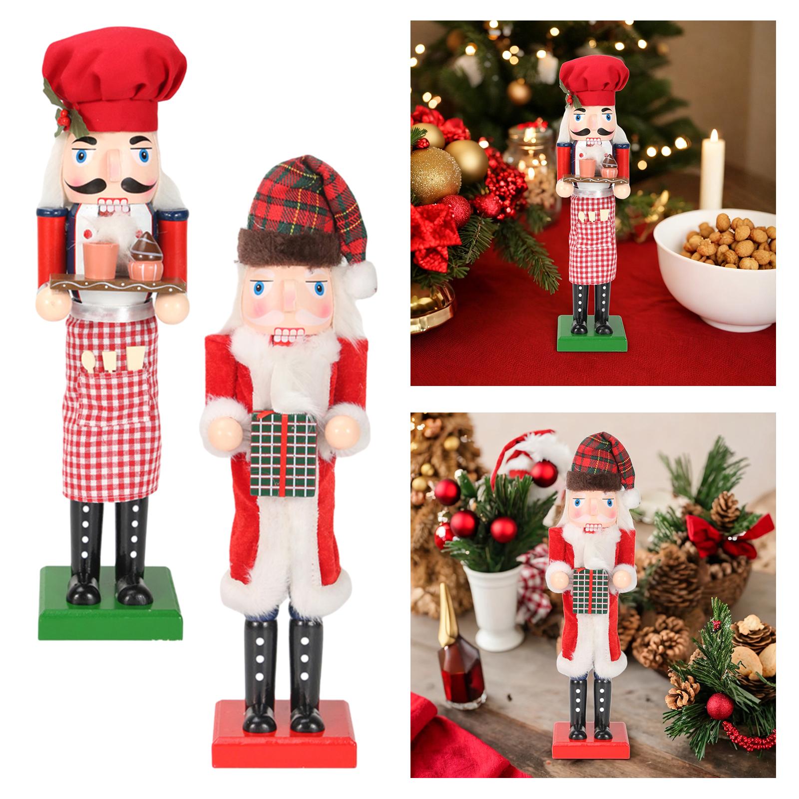36cmの木製くるみ割り人形オーナメント。クラシックな人形で - Nutcracker Figurine のレビューと価格