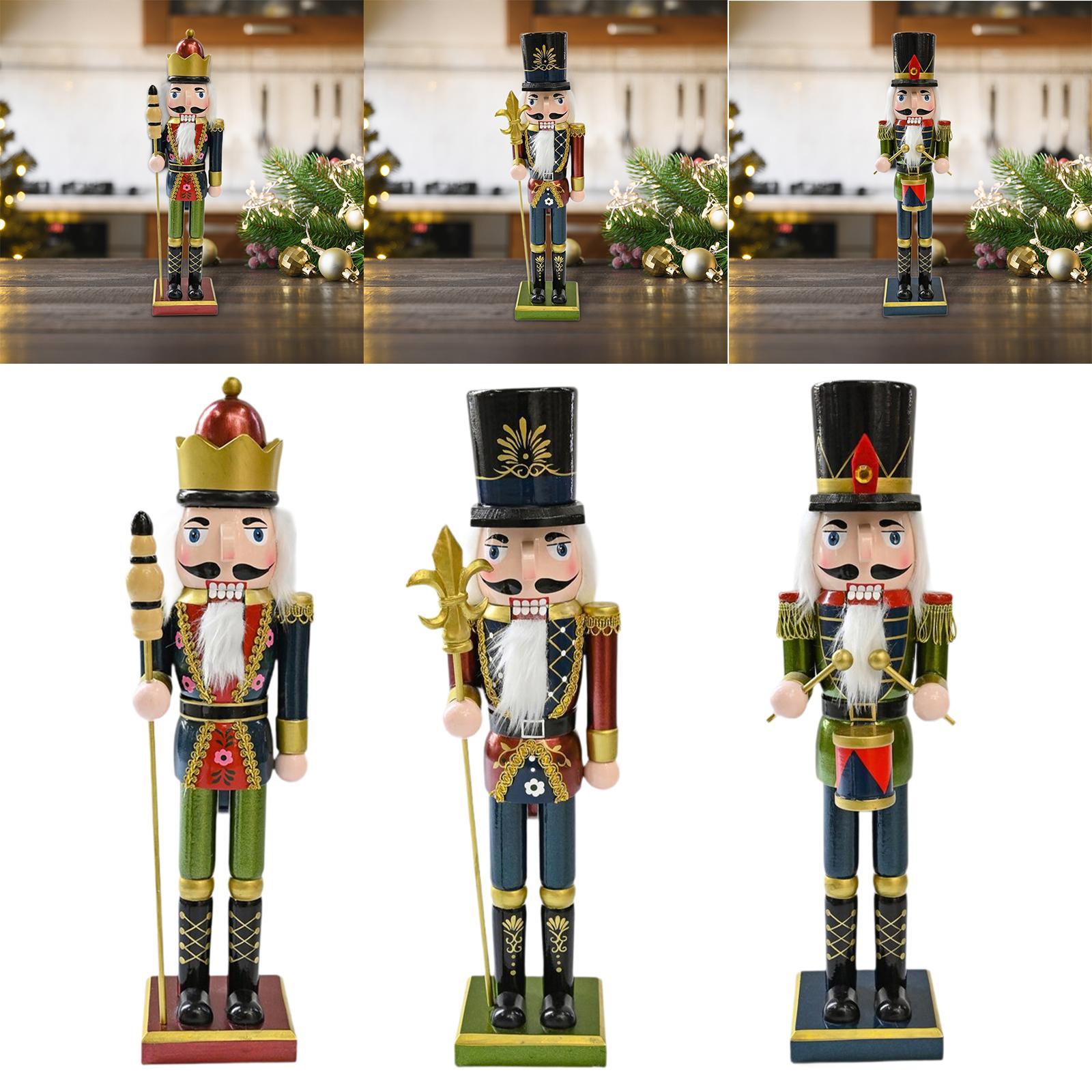家のクリスマスツリー、棚、机などに飾るための、装飾的な木製の - Nutcracker Figurine のレビューと価格