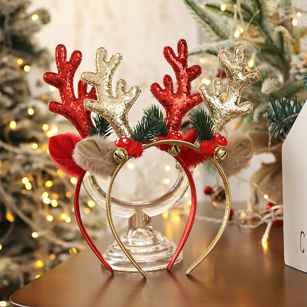 クリスマス・トナカイの角のヘッドバンド、ホリデーシーズン用の - Reindeer Antlers Headband のレビューと価格